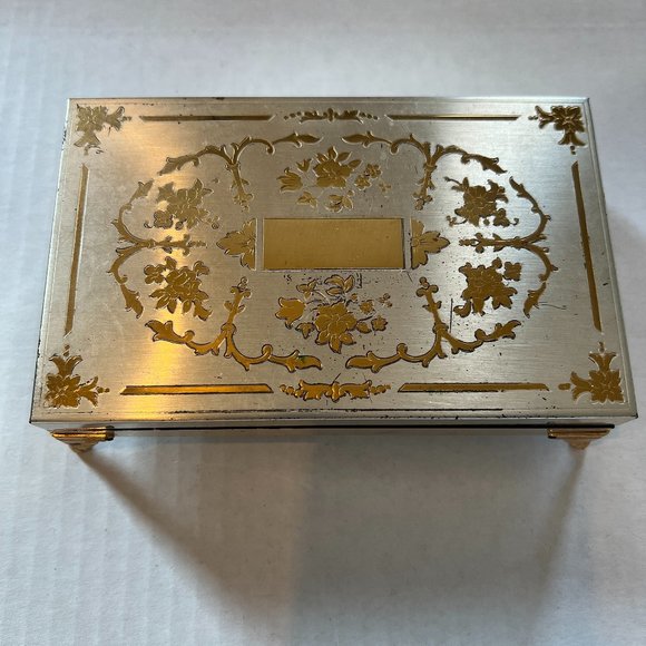 Vintage Gold Jewelry Box - Picture 1 of 6